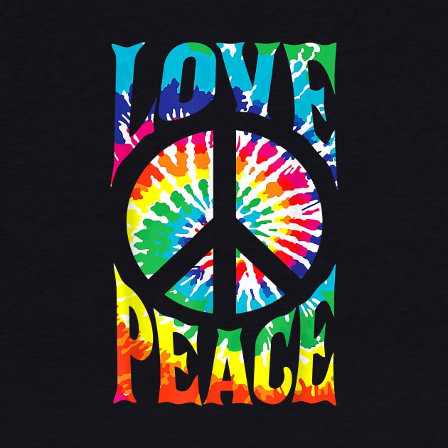 Peace Sign Love 60S 70S Tie Dye Hippie Costume by nervousorangutan